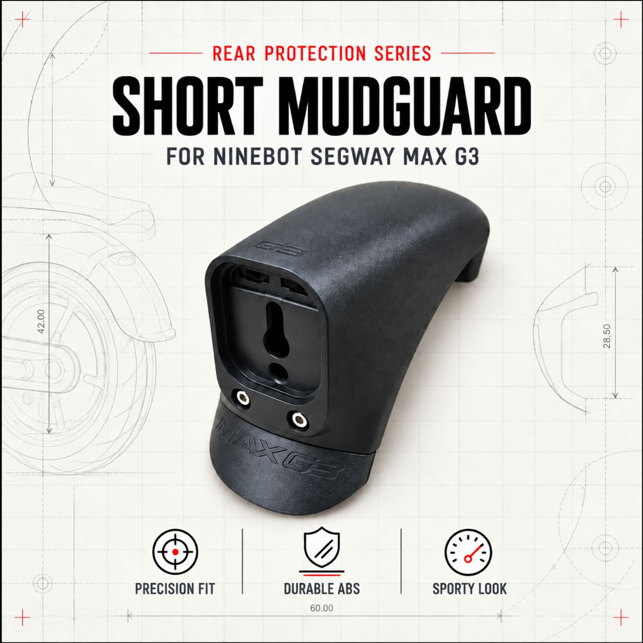 Short Mudguard – Ninebot Segway MAX G3