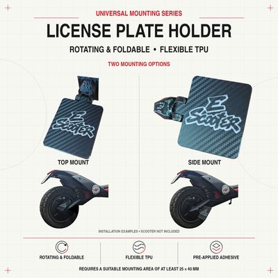 Universal Rotating Foldable License Plate Holder