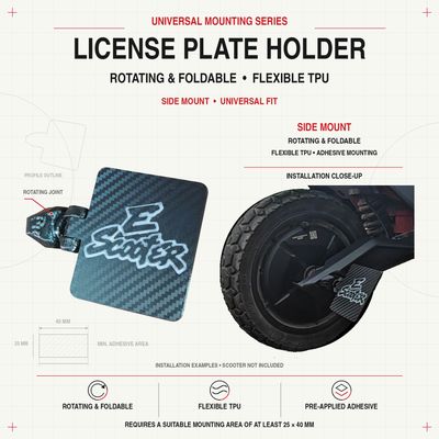 Universal Rotating Foldable License Plate Holder