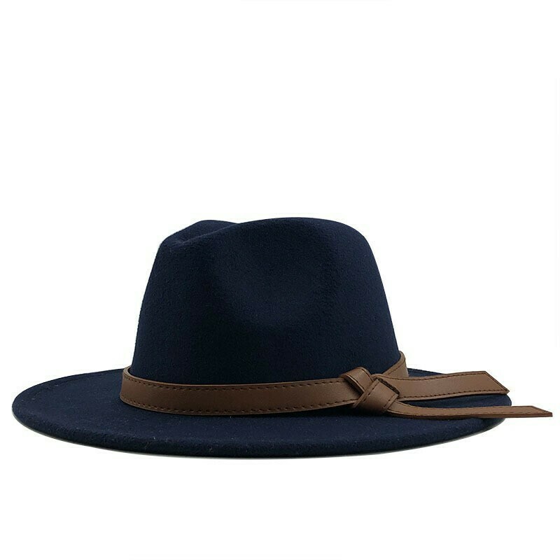 Navy and Brown Panama Hat