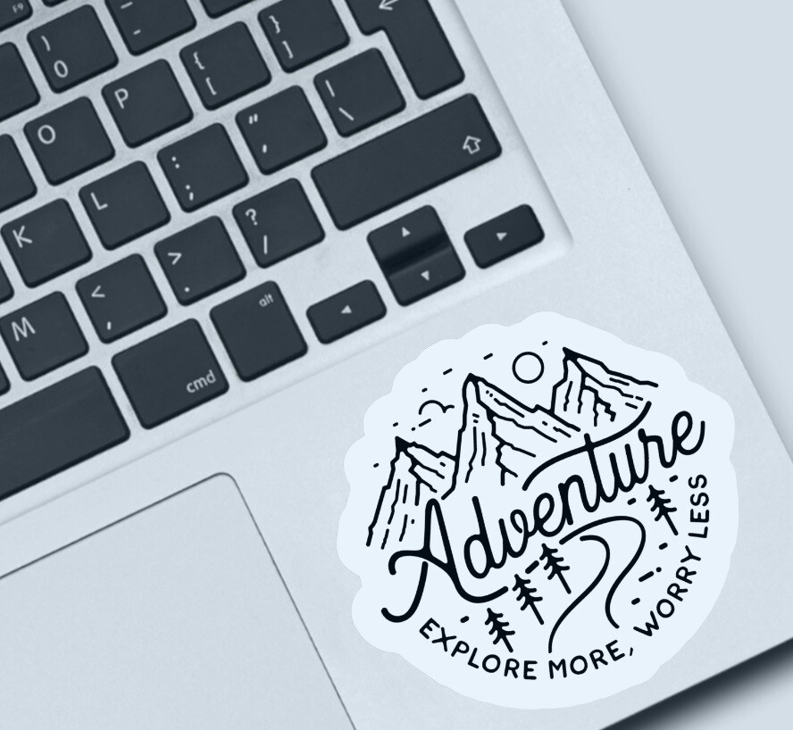 Adventure Explore More Worry Less Sticker