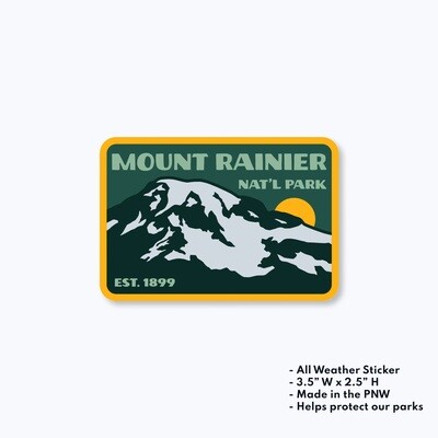 Mt. Rainier Nat. Park Sticker
