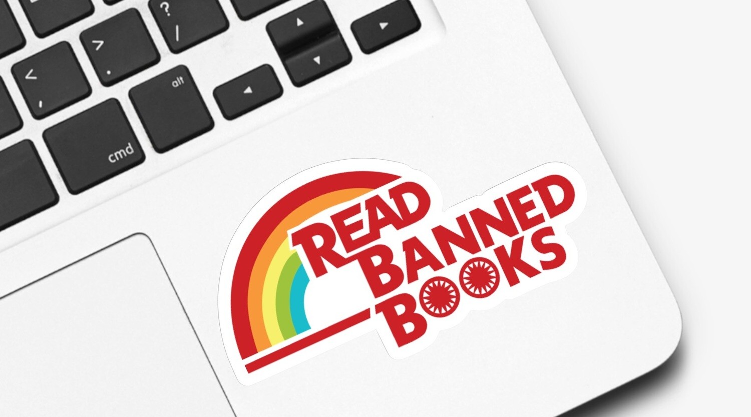 Read Banned Books Rainbow sticker