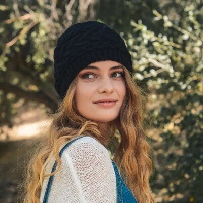 Wide Cable Knit Headband