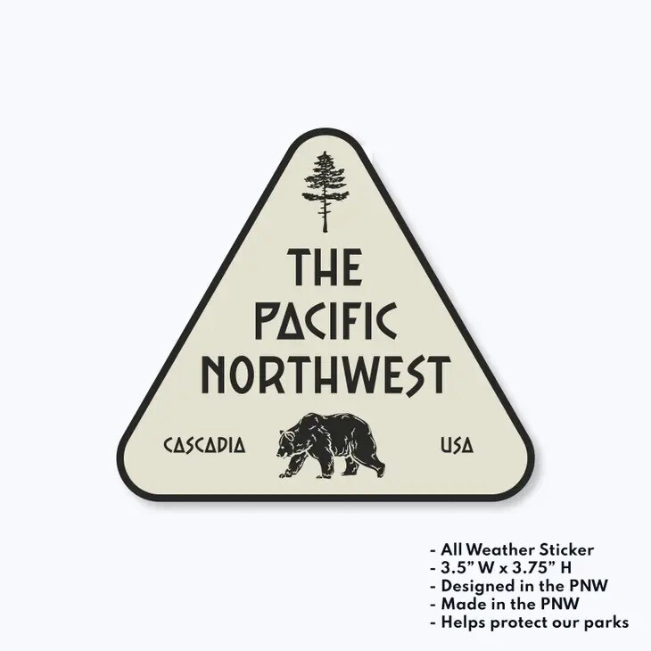 The Pacific NW Cascadia Sticker