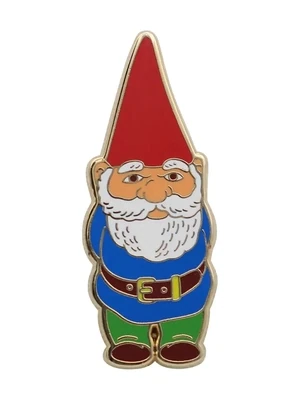 Friendly Cottage Gnome Enamel Pin - Cottage core Pin for Bags