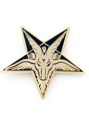 Baphomet Head – Sabbatic Goat Pentagram Occult Enamel Pin
