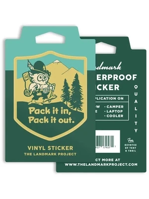 Pack It In, Pack It Out Sticker