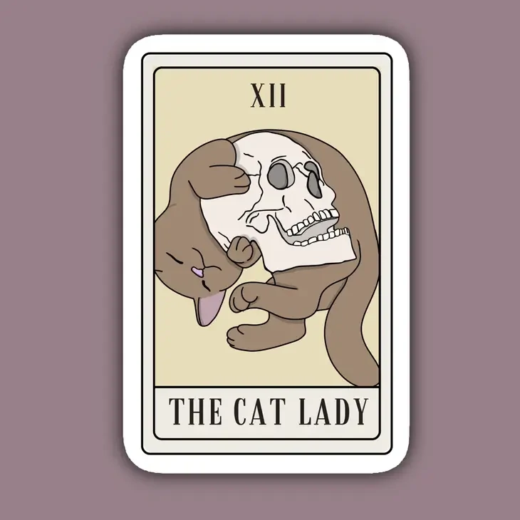Cat Lady Tarot Sticker