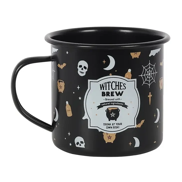 Witches Brew Halloween Enamel Mug