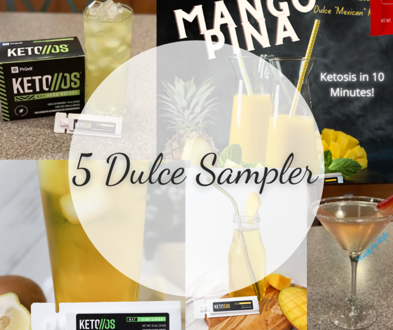 5 Pack Dulce Liquid NAT Sampler (Mexican Ketones) - Ketosis in 10 Minutes. Salt Free