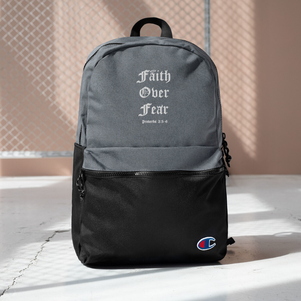 Faith Over Fear x Champion Backpack