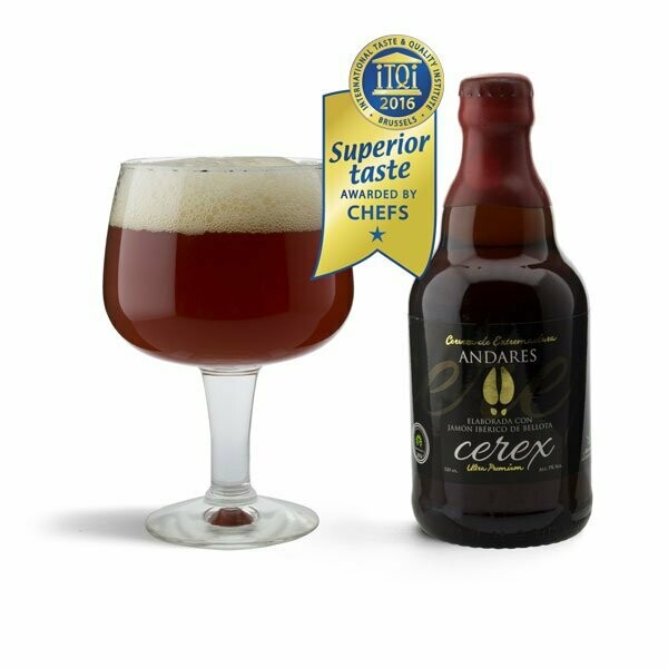 CERVEZA CEREX ANDARES CON JAMÓN IBÉRICO DE BELLOTA 33 cl