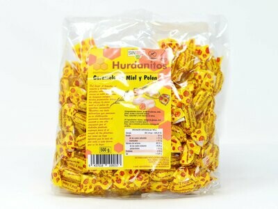 HURDANITOS CARAMELOS RELLENOS DE MIEL Y POLEN 500 g HURDANITOS CARAMELOS RELLENOS DE MIEL Y POLEN 500 g