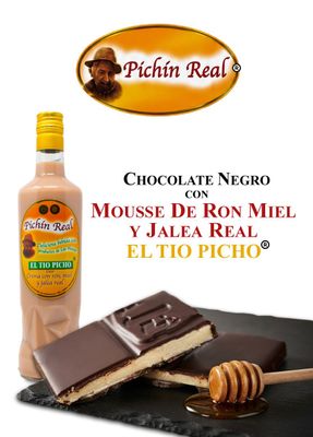NOVEDAD !! Tableta de Chocolate negro de Pichín Real 150 grs [17% vol.]