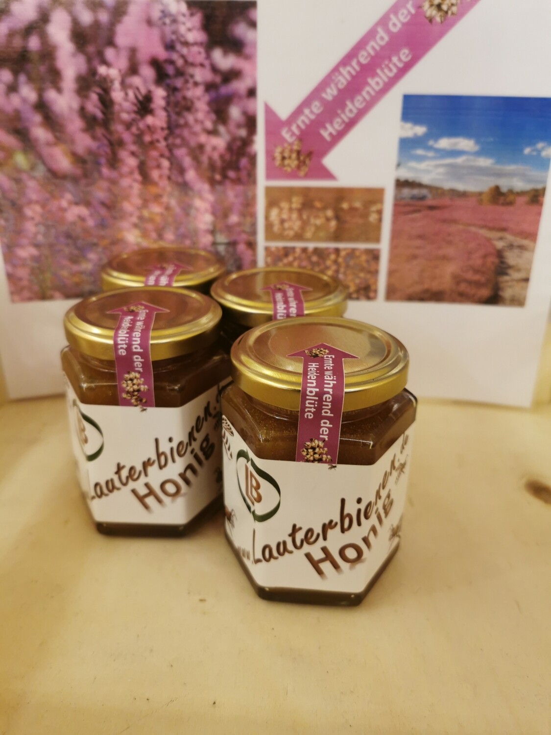 Honig, während der Heidenblüte, ein Hochgenuß im 230g Glas Honig, während der Heidenblüte, ein Hochgenuß im 230g Glas