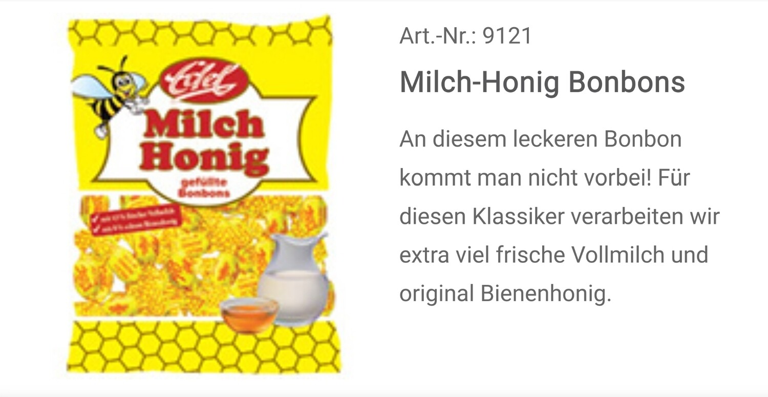 Bonbons Milch Honig