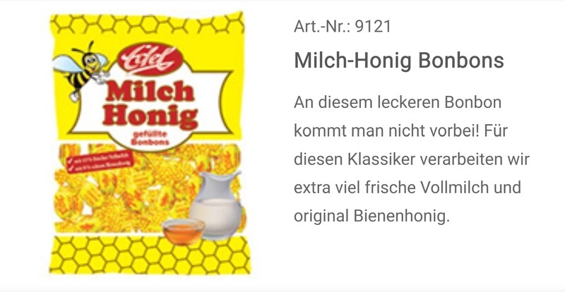 Bonbons Milch Honig Bonbons Milch Honig