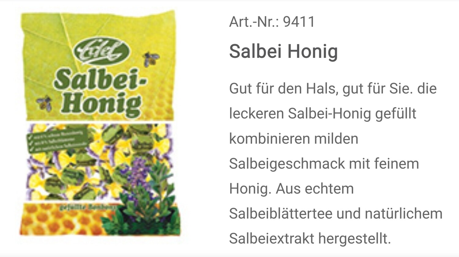 Bonbons Salbei Honig