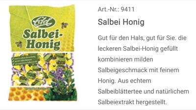 Bonbons Salbei Honig