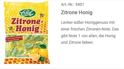 Bonbons Zitrone Honig