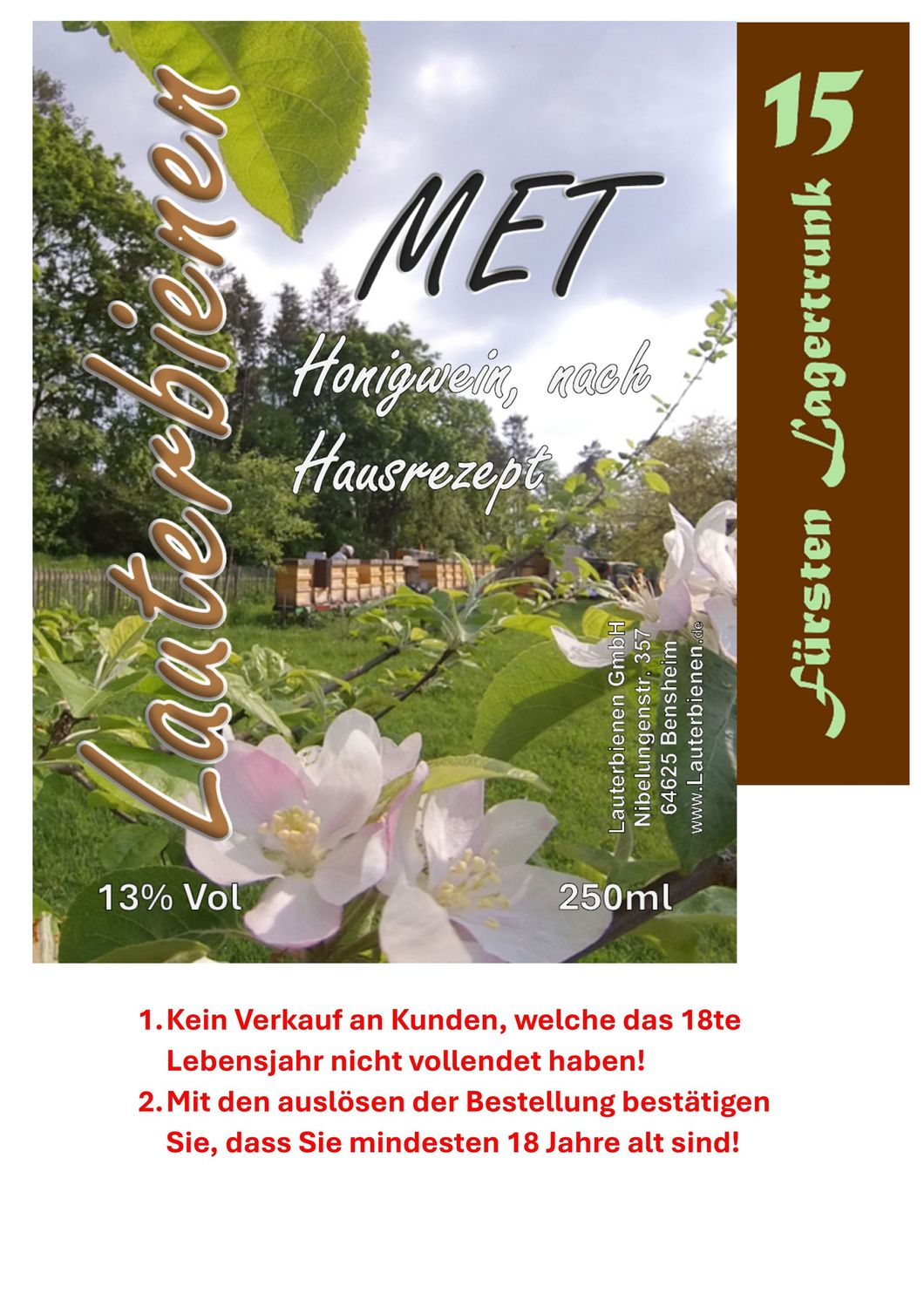 Met, Honigwein nach eigenem Hausrezept, Nr 15, Fürsten Lagertrunk