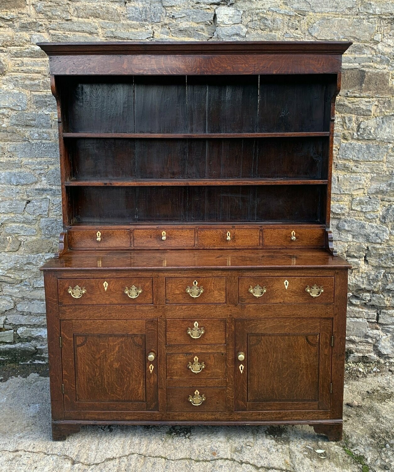 18th Century Oak Dresser with Spice Drawers