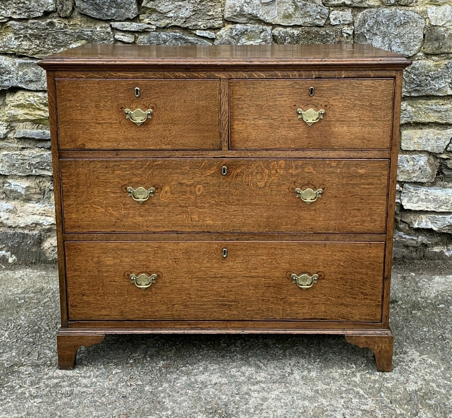 Small Georgian Oak Chest of Drawers