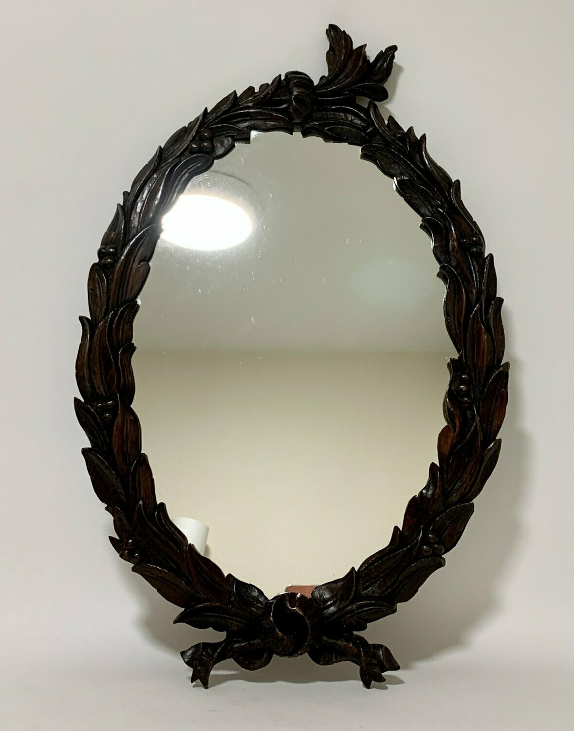 Hand Carved Black Forest Style Mirror