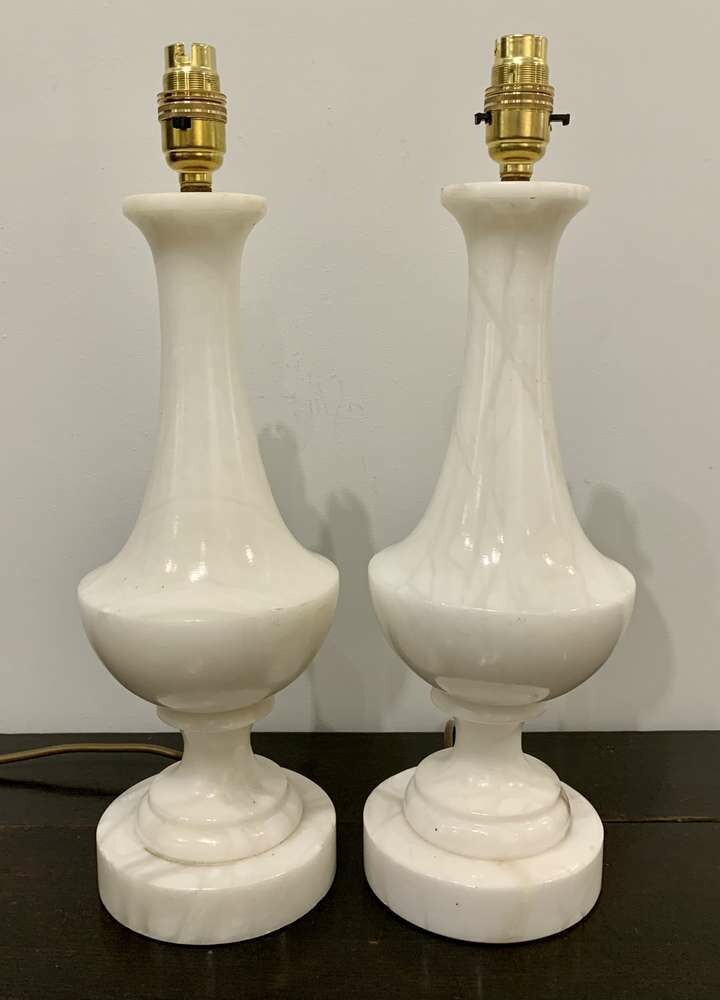 Pair of Alabaster Table Lamps