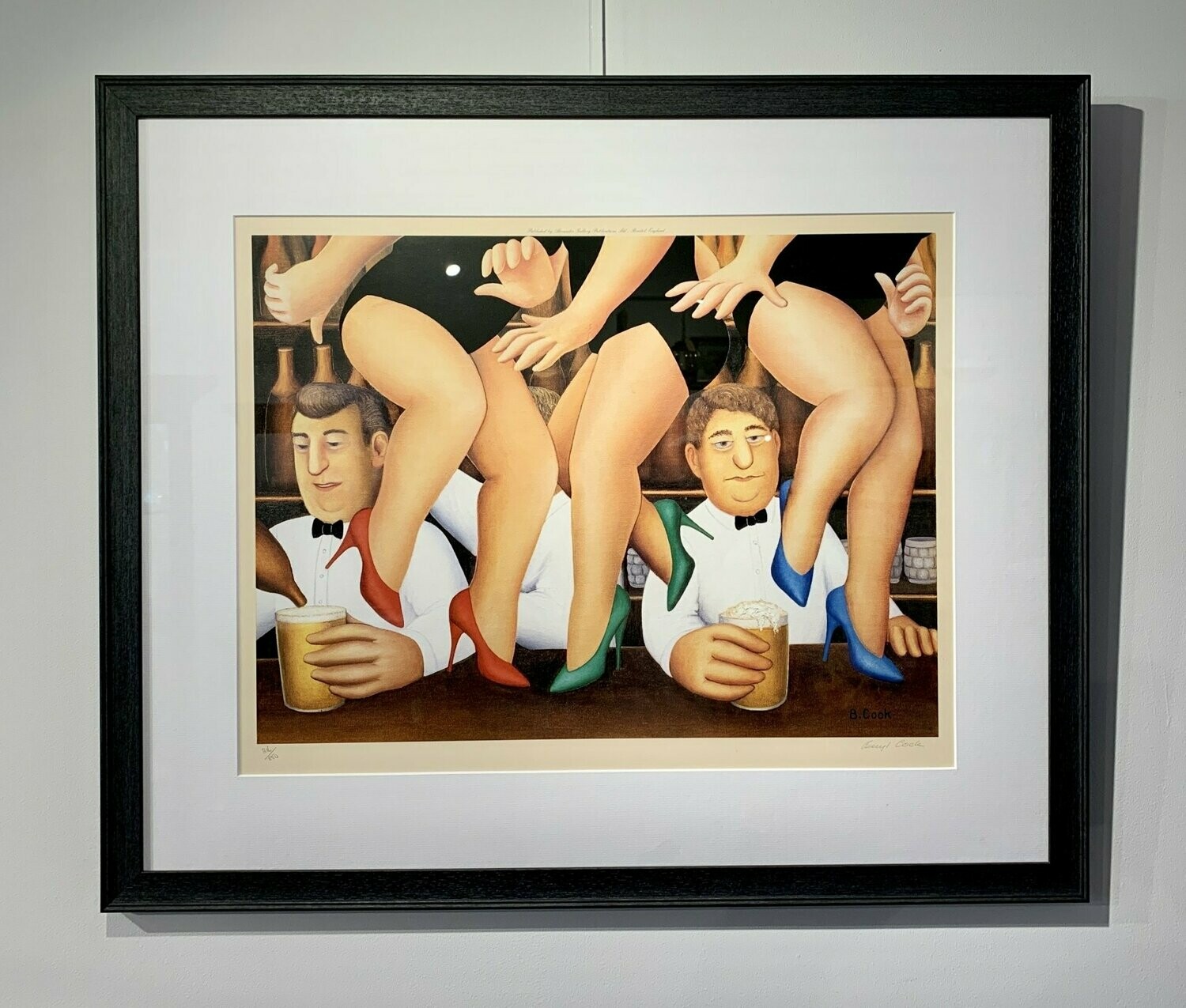 Beryl Cook Dancing on the Bar Signed Print