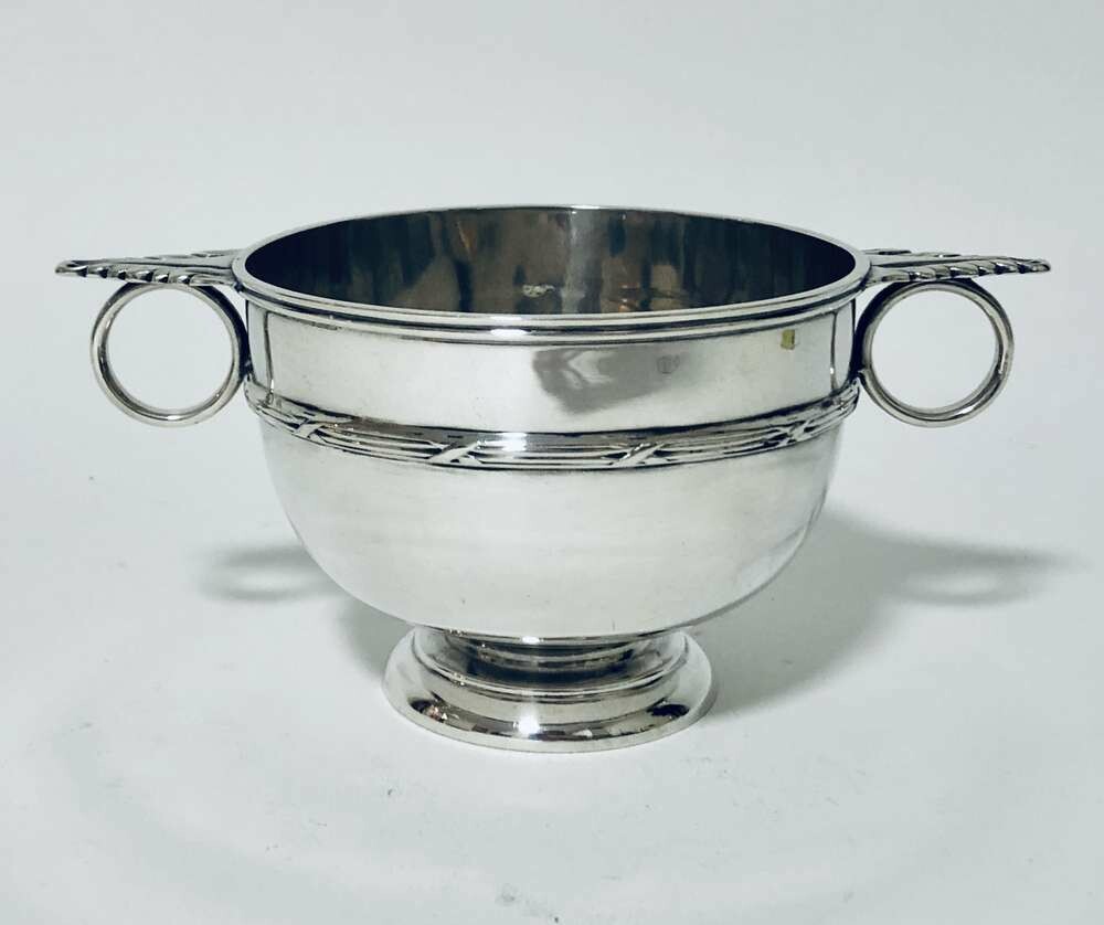 Antique Solid Silver Porringer Bowl
