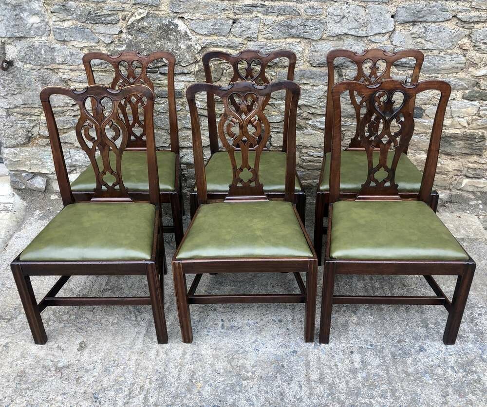 Set of 6 Georgian Mahogany Dining Chairs