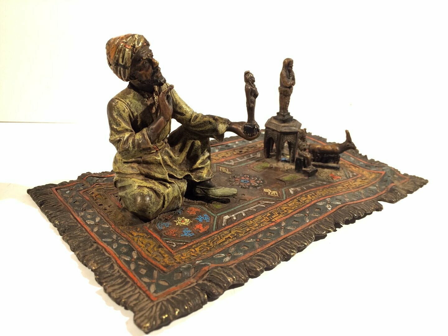 Bergman Cold Painted Bronze Arab on Carpet