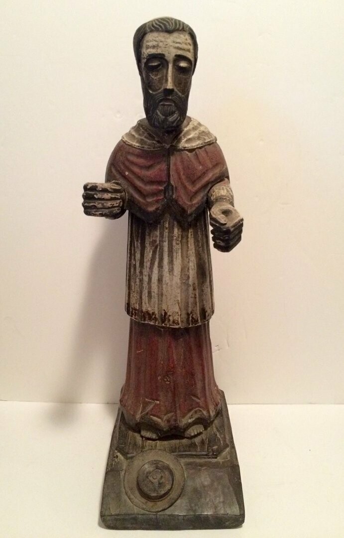 Antique Spanish Carved San Ramon