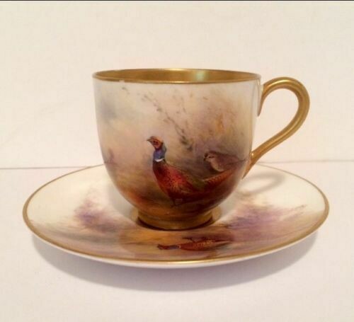 Royal Worcester Stinton Pheasants Cup and Saucer