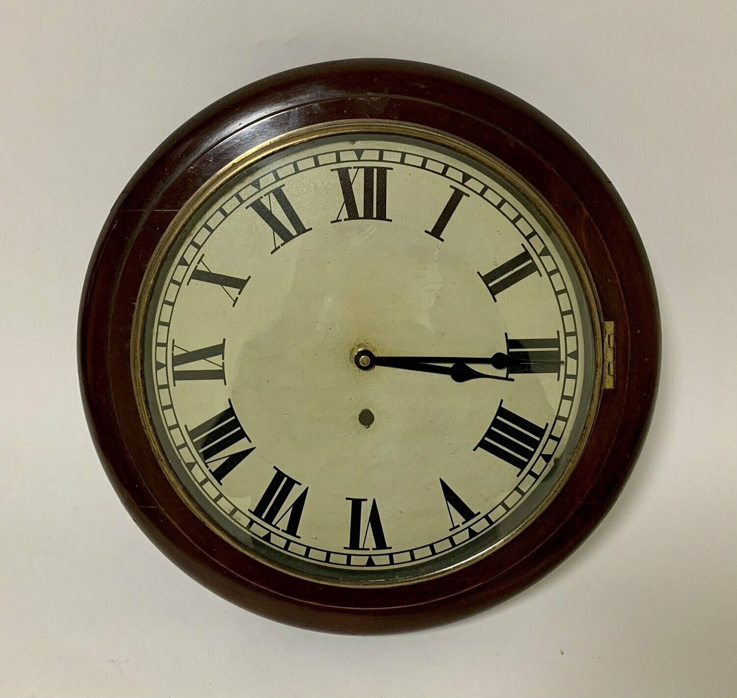 Antique Mahogany Station Wall Clock