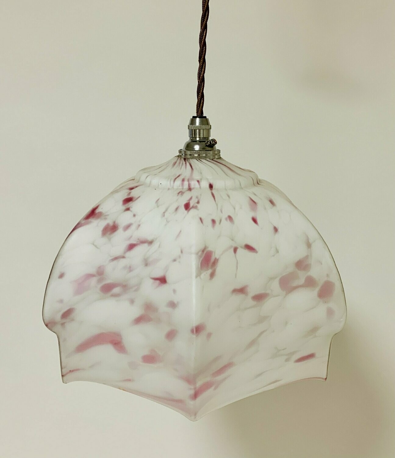 Antique Mottled Glass Pendant Light