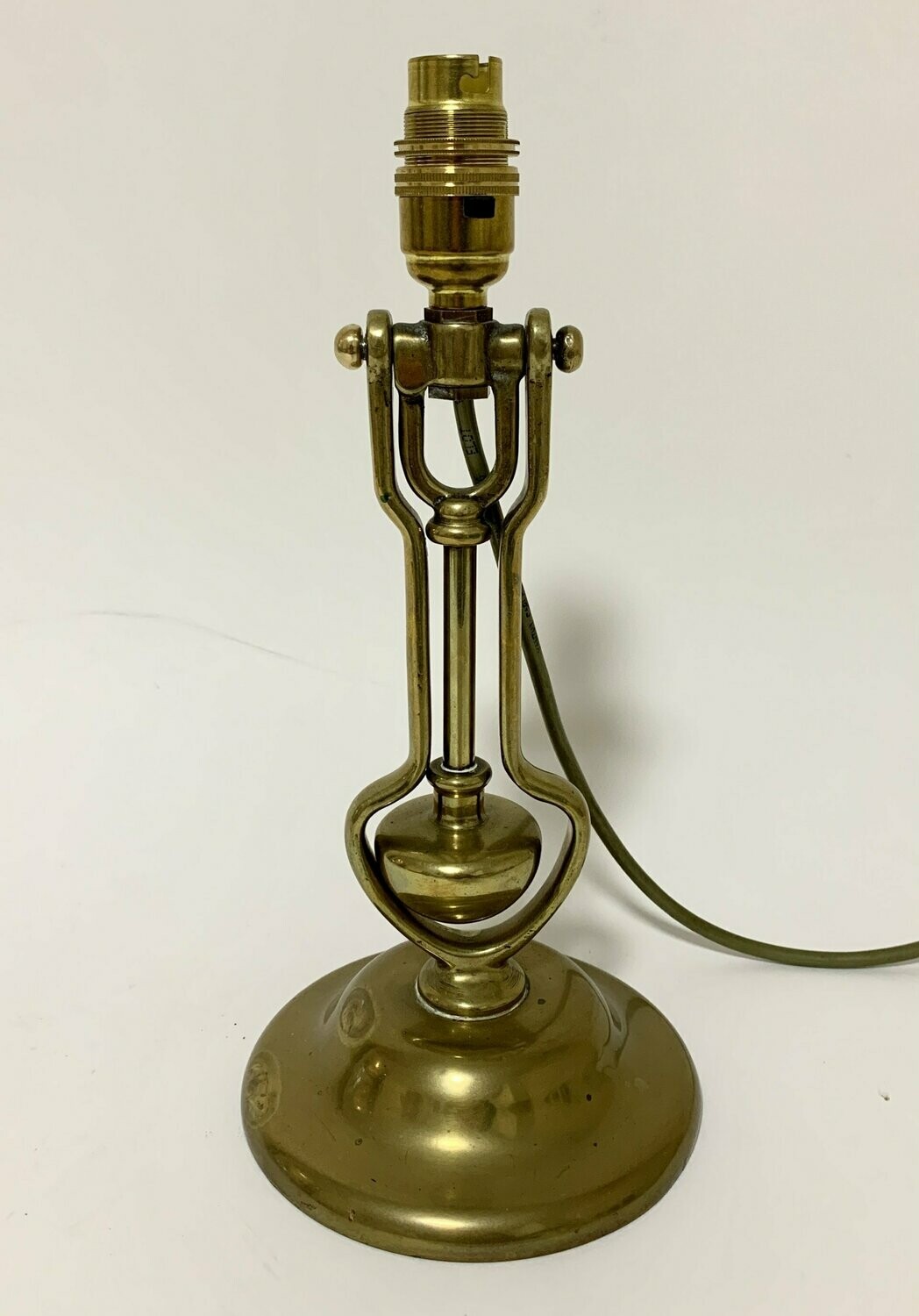 Antique Brass Gimbal Ships Lamp