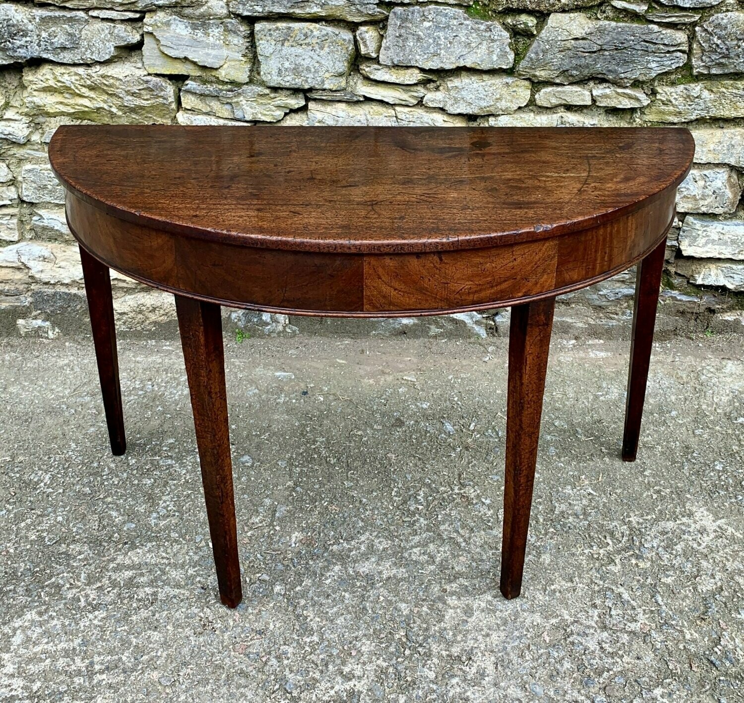 Georgian Mahogany D-End Console Table