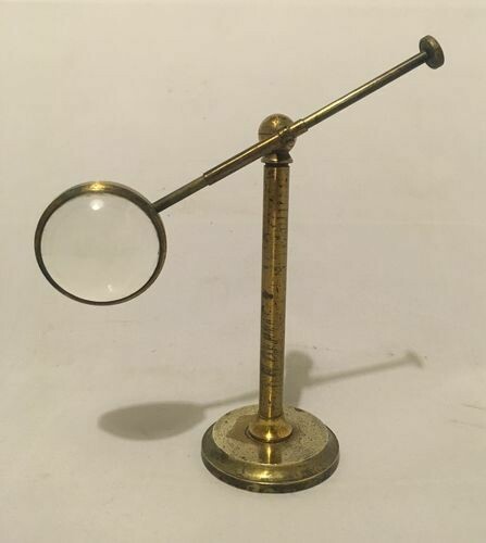 Antique Brass Microscope Bullseye Lens