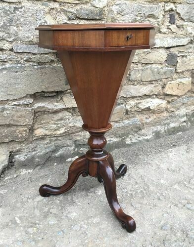 Victorian Mahogany Trumpet Sewing Table