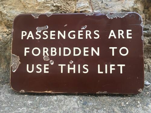 British Midland Railways Enamel Lift Sign