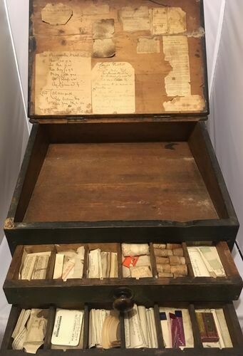 Antique Chemists Dispensing Countertop Desk