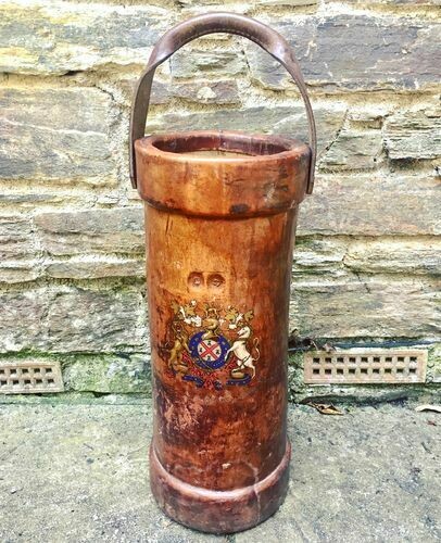 Antique Military Leather Shell Carrier