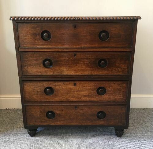 Anglo Indian Teak Campaign Chest of Drawers