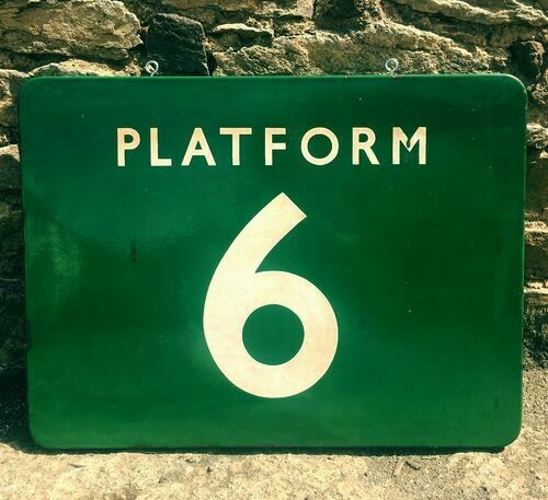 Original British Railways Enamel Platform 6 Sign