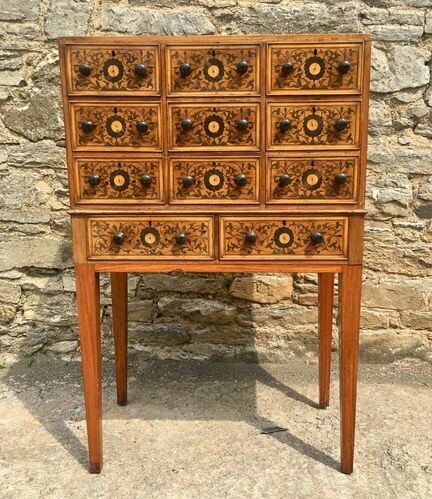 18th Century Continental Marquetry Cabinet