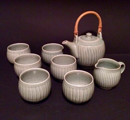 David Leach Celadon Tea Set