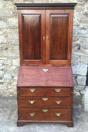 Antique Georgian Mahogany Bureau Bookcase